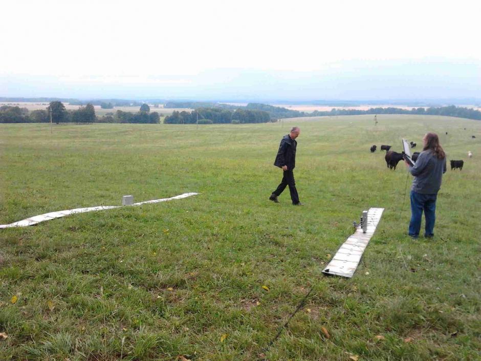Chebská pánev, antény 25MHz, hloubkové měření pro ČSAV Chebská pánev, antény 25MHz, hloubkové měření pro ČSAV